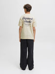 Jack&Jones junior JORNORREBRO TYPO TEE SS CREW NECK  12284057 Antique White