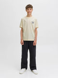 Jack&Jones junior JORNORREBRO TYPO TEE SS CREW NECK  12284057 Antique White
