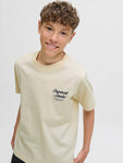 Jack&Jones junior JORNORREBRO TYPO TEE SS CREW NECK  12284057 Antique White