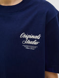 Jack&Jones junior JORNORREBRO TYPO TEE SS CREW NECK  12284057 Ocean Cavern