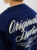 Jack&Jones junior JORNORREBRO TYPO TEE SS CREW NECK  12284057 Ocean Cavern