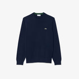 LacosteCREWNECKCOTTONSWEATERAH198500166NavyBlue__4