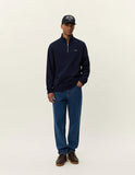 Les Deux PATCH HALF-ZIP SWEATSHIRT 1000665 460 Dark Navy blue