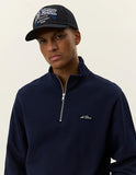Les Deux PATCH HALF-ZIP SWEATSHIRT 1000665 460 Dark Navy blue