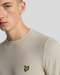 Lyle&Scott COTTON MERINO CREW NECK JUMPER KN2110VC_X865 X865 Grey Taupe
