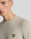 Lyle&Scott COTTON MERINO CREW NECK JUMPER KN2110VC_X865 X865 Grey Taupe
