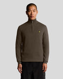 Lyle&Scott COTTON MERINO QUARTER ZIP JUMPER KN2112VC X863 Espresso