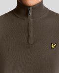 Lyle&Scott COTTON MERINO QUARTER ZIP JUMPER KN2112VC X863 Espresso