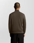 Lyle&Scott COTTON MERINO QUARTER ZIP JUMPER KN2112VC X863 Espresso