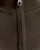 Lyle&Scott COTTON MERINO QUARTER ZIP JUMPER KN2112VC X863 Espresso