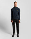 Lyle&Scott LAMBSWOOL BLEND QUARTER ZIP JUMPER KN2330V Z56 Dark Navy Marl