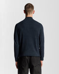 Lyle&Scott LAMBSWOOL BLEND QUARTER ZIP JUMPER KN2330V Z56 Dark Navy Marl