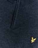 Lyle&Scott LAMBSWOOL BLEND QUARTER ZIP JUMPER KN2330V Z56 Dark Navy Marl