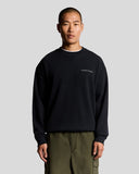 Lyle&Scott SCRIPT BRUSHBACK CREW NECK SWEATSHIRT ML2320V Z271 Dark Navy