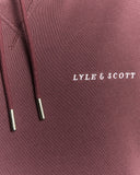 Lyle&Scott SCRIPT BRUSHBACK HOODIE ML2321V X868 Dusky Maroon