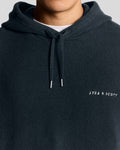 Lyle&Scott SCRIPT KNITTED HOODIE KN2308V Z271 Dark Navy