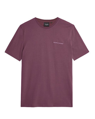Lyle&Scott SCRIPT T-SHIRT TS2300V X868 Dusky Maroon