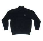 NNSNS BLOCKHEAD 1/4 ZIP SWEAT TOPS_Bq Black