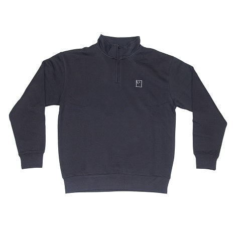 NNSNS BLOCKHEAD 1/4 ZIP SWEAT TOPS_Bq Charcoal