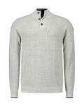 N.Z.A. PULLOVER BUTTON COLLAR 25GN461 1797 Soft Green Melange