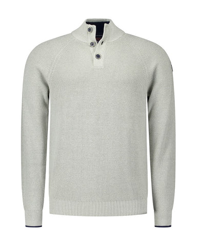 N.Z.A. PULLOVER BUTTON COLLAR 25GN461 1797 Soft Green Melange