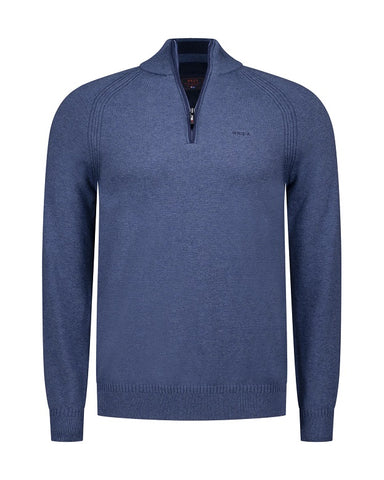 N.Z.A. PULLOVER HALF ZIP 25GN430 1685 Brilliant Blue Melange