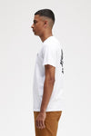 Fred perry BACK GRAPHIC T-SHIRT M5631 100 White