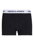 Jack&Jones junior JACBASIC WHITE WB TRUNKS 3 PACK 12217601 Black/Black