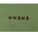 NNSNS SCRIPT EMBROIDERED HOODIE TOPS_Nhehoodie Light Green/Brown